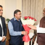 मुख्यमंत्री से स्पेश एप्लीकेशन सेंटर, भारतीय अंतरिक्ष अनुसंधान संगठन के निदेशक ने शिष्टाचार मुलाकात की